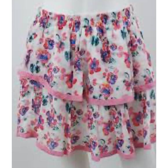 LEXI MINI SKIRT- PINK WATERCOLOR ( AVAILABLE IN PINK) - Picture 1 of 1